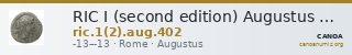 RIC I (second edition) Augustus 402 — CANOA