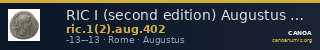 RIC I (second edition) Augustus 402 — CANOA