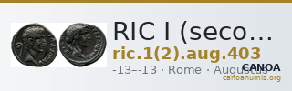 RIC I (second edition) Augustus 403 — CANOA