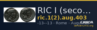 RIC I (second edition) Augustus 403 — CANOA