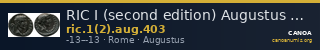 RIC I (second edition) Augustus 403 — CANOA