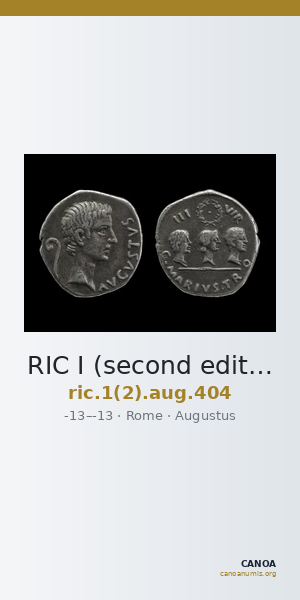 RIC I (second edition) Augustus 404 — CANOA