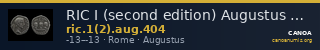 RIC I (second edition) Augustus 404 — CANOA
