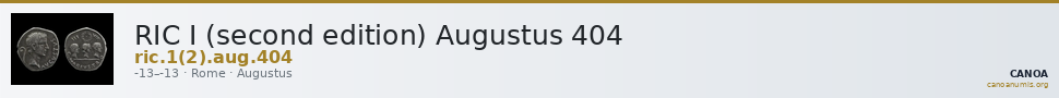 RIC I (second edition) Augustus 404 — CANOA