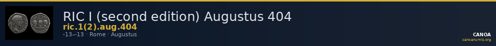 RIC I (second edition) Augustus 404 — CANOA