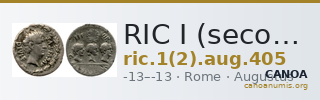 RIC I (second edition) Augustus 405 — CANOA