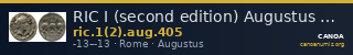 RIC I (second edition) Augustus 405 — CANOA