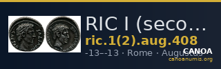 RIC I (second edition) Augustus 408 — CANOA