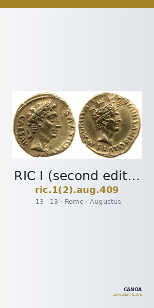 RIC I (second edition) Augustus 409 — CANOA
