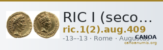 RIC I (second edition) Augustus 409 — CANOA