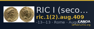 RIC I (second edition) Augustus 409 — CANOA