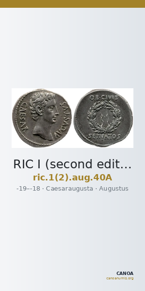 RIC I (second edition) Augustus 40A — CANOA