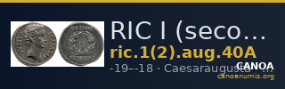 RIC I (second edition) Augustus 40A — CANOA