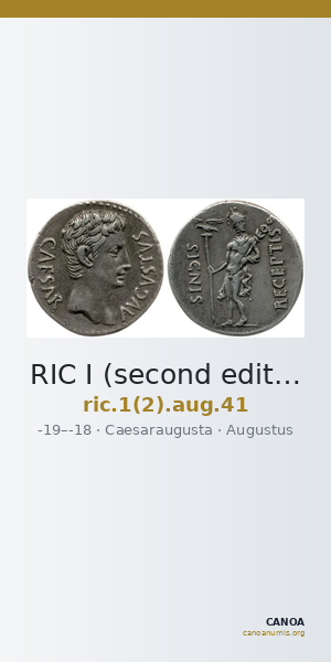 RIC I (second edition) Augustus 41 — CANOA