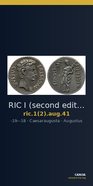 RIC I (second edition) Augustus 41 — CANOA