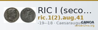 RIC I (second edition) Augustus 41 — CANOA