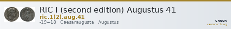 RIC I (second edition) Augustus 41 — CANOA