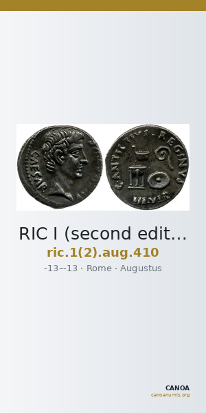 RIC I (second edition) Augustus 410 — CANOA