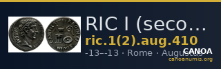 RIC I (second edition) Augustus 410 — CANOA