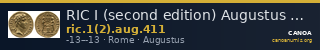 RIC I (second edition) Augustus 411 — CANOA