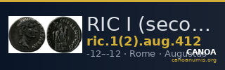 RIC I (second edition) Augustus 412 — CANOA