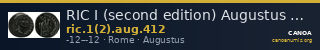 RIC I (second edition) Augustus 412 — CANOA
