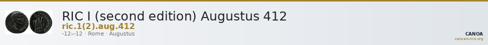 RIC I (second edition) Augustus 412 — CANOA