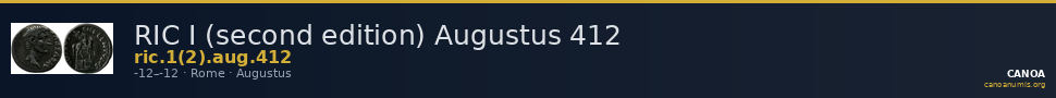 RIC I (second edition) Augustus 412 — CANOA