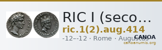 RIC I (second edition) Augustus 414 — CANOA