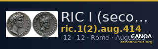 RIC I (second edition) Augustus 414 — CANOA