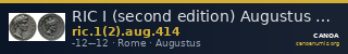 RIC I (second edition) Augustus 414 — CANOA