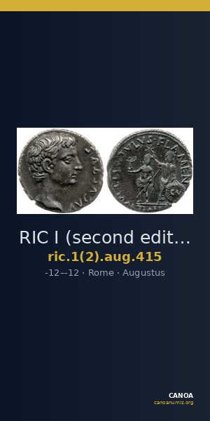 RIC I (second edition) Augustus 415 — CANOA