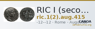 RIC I (second edition) Augustus 415 — CANOA