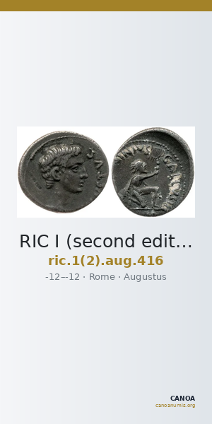 RIC I (second edition) Augustus 416 — CANOA