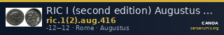 RIC I (second edition) Augustus 416 — CANOA