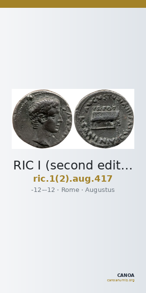 RIC I (second edition) Augustus 417 — CANOA