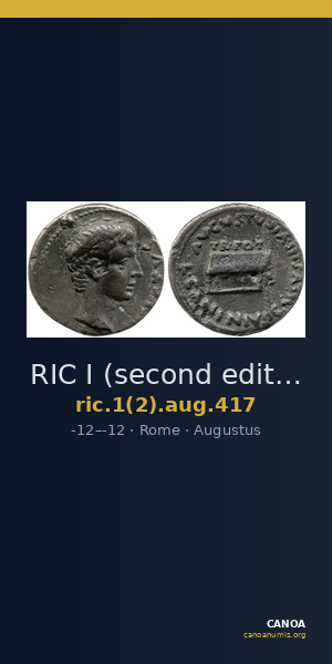 RIC I (second edition) Augustus 417 — CANOA