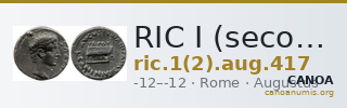 RIC I (second edition) Augustus 417 — CANOA