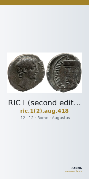 RIC I (second edition) Augustus 418 — CANOA