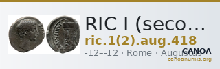 RIC I (second edition) Augustus 418 — CANOA