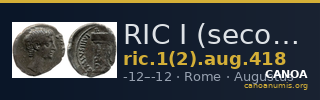 RIC I (second edition) Augustus 418 — CANOA