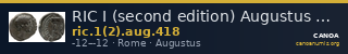 RIC I (second edition) Augustus 418 — CANOA