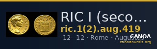 RIC I (second edition) Augustus 419 — CANOA