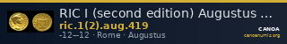 RIC I (second edition) Augustus 419 — CANOA