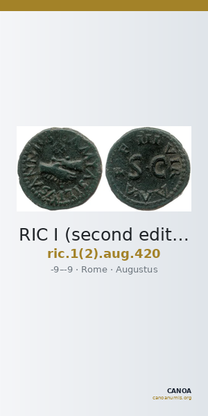 RIC I (second edition) Augustus 420 — CANOA