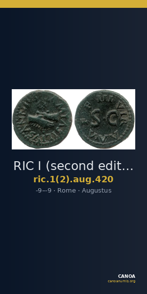 RIC I (second edition) Augustus 420 — CANOA