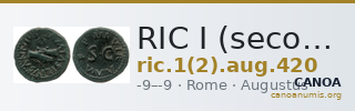 RIC I (second edition) Augustus 420 — CANOA