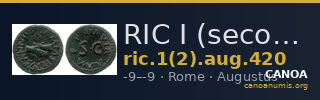 RIC I (second edition) Augustus 420 — CANOA