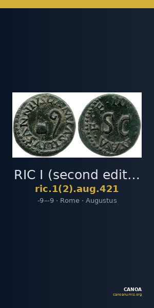 RIC I (second edition) Augustus 421 — CANOA