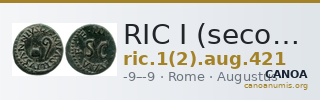 RIC I (second edition) Augustus 421 — CANOA